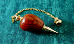 Leopardwood Pendulum with Gold Fittings