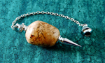 Spalted Maple Burl Pendulum with Silver Fittings