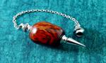 Snakewood Pendulum with Silver Fittings