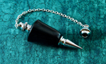 Black Ebony Pendulum with Silver Fittings